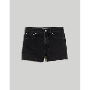 NWT Madewell Black Jean Shorts 32 The Perfect Vintage Jean Short in Lunar Wash